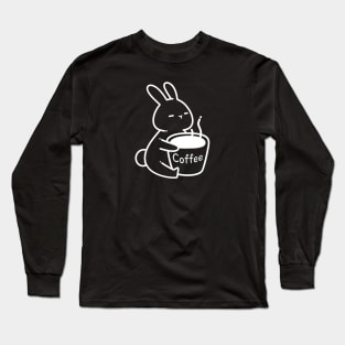 Coffee Lover Bunny | Coffee Lover Gifts | Kawaii Designs | Handmade Illustrations by Atelier Serakara Long Sleeve T-Shirt